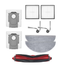 Set de accesorii compatibile Roborock Q10 PF +, cu filtre, saci, lavete, perii laterale si perie principala