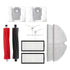 Set 9 accesorii compatibile cu Roborock Q8 Max+, 2x sac, 2x filtru, 2x perie laterala, 2x laveta si 1x perie DuoRoller, Alb