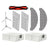 Set 9 accesorii compatibile cu Roidmi EVE PLUS, 2x filtru, 2x perie laterala, 2x laveta si 2x sac colector de praf , 1x perie principala - Robothub.ro